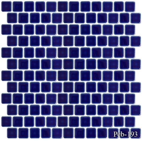 12x12 Fujiwa Cobalt Blue Glossy Glazed Porcelain Mosaic Tile Pool