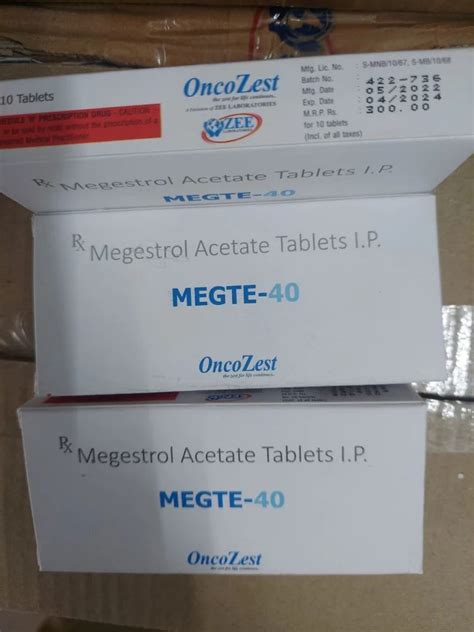 Megestrol Acetate Tablets, 40 mg at Rs 200/stripe in Ahmedabad | ID: 2851725369630