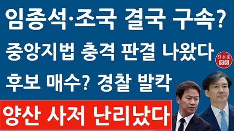 긴급 서울중앙지검 방금 임종석 조국 수사 착수 사건 배당 문재인 이재명 난리났다 진성호의 융단폭격 Youtube