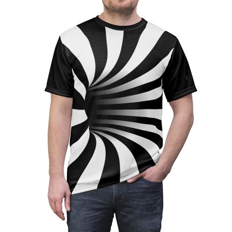 Optical Illusion Black Hole Stripes Asymmetrical Warped Tunnel