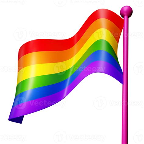 3d Colourful Lgbt Rainbow Pride Flag Illustration 20913907 Png