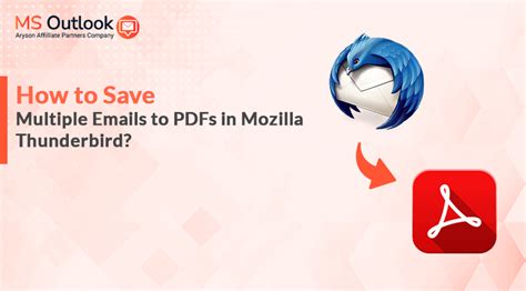 How To Save Multiple Emails To PDFs In Mozilla Thunderbird