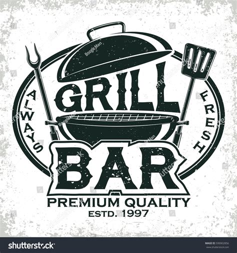 Vintage Barbecue Restaurant Logo Design Grange Royalty Free Stock Vector 599902856