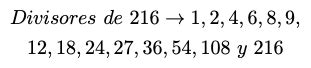 DIVISORES DE 216 Cuántos Son y Cómo se Calculan Aulaprende