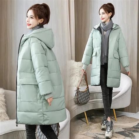 Trenchs De Femmes Manteaux 2024 Parkas Dhiver Long Manteau Femme Vestes Chaudes À Capuche Femme