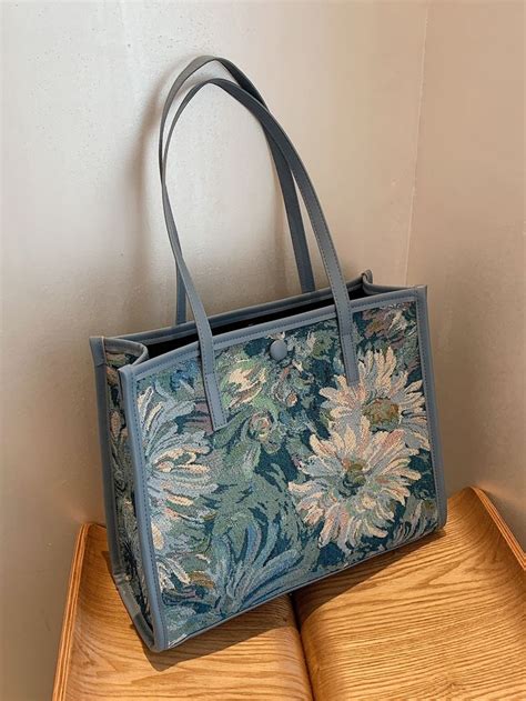 Floral Pattern Shoulder Tote Bag Girly Bags My Style Bags Unique