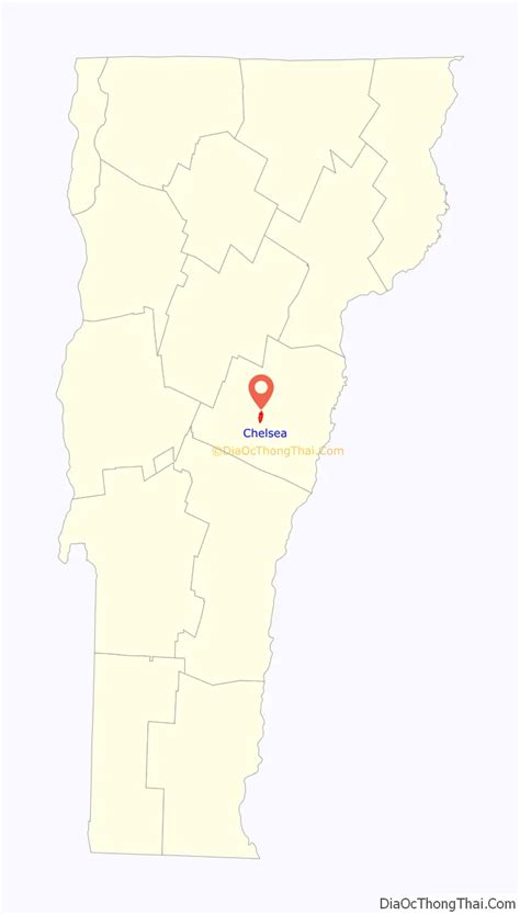 Map of Chelsea CDP, Vermont - Thong Thai Real