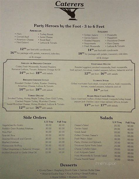 Menu Of Park Ave Deli In Rockville Centre Ny 11570