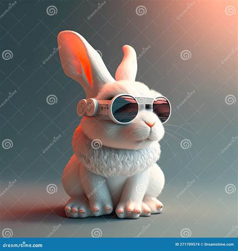 Cool Bunny With Sunglasses On A Colorful Background Happy Easter Card