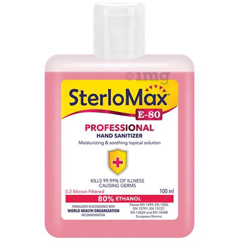 Sterlomax E Professional Hand Sanitizer Buy Bottle Of Ml