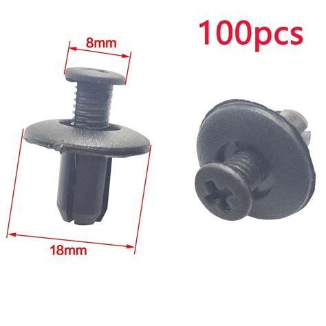 8mm Plastic Push Screw Rivet Scrivet Fairing Panel Fixings Bumper