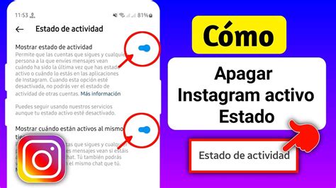 cómo desactivar el estado activo en Instagram 2024 estado de