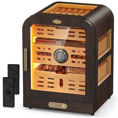 Usewire Glass Top Cigar Humidor 120 Capacity With Led Light