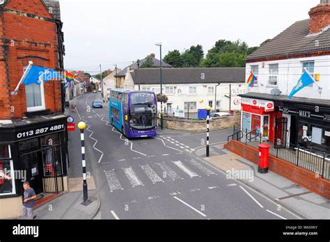 A Scene On High Street In Kippaxleeds Stock Photo Alamy