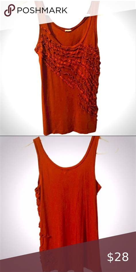 Burnt Orange J Crew Tank Tank Top Fashion Clothes Design Layering Tank Tops