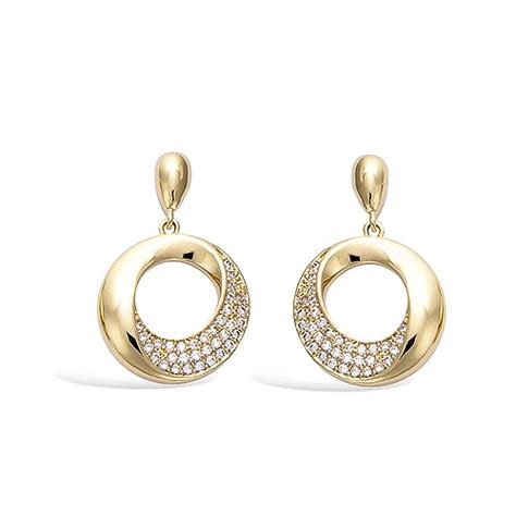 Boucle Oreille Or Cercle Oxydes Kebijoox Bijouterie En Ligne