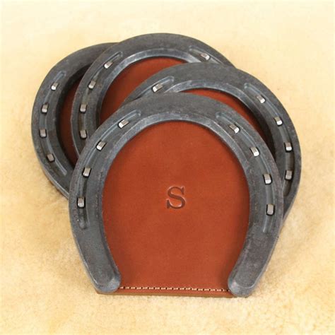 Leather Round Coasters Set of 4 | Best & USA Made | Col. Littleton