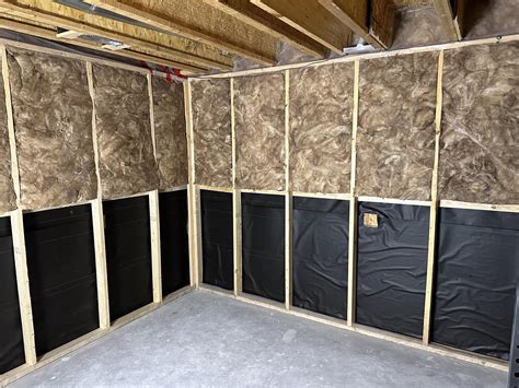 Basement subfloor (dricore) with existing exterior framing & insulation