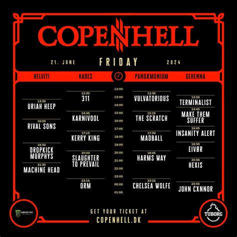 Copenhell Running Order Day Concerts Metal