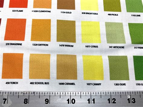 Discountedkona Cotton Color Chart Panel 24 Tall X 44 Wide Etsy