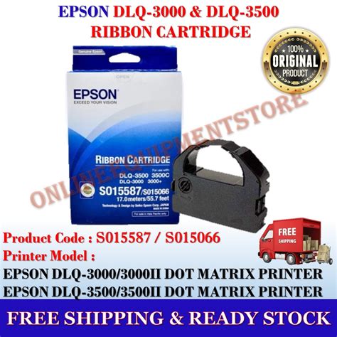 Epson DLQ 3000 DLQ 3500 Ribbon Cartridge S015587 S015066 DLQ3000