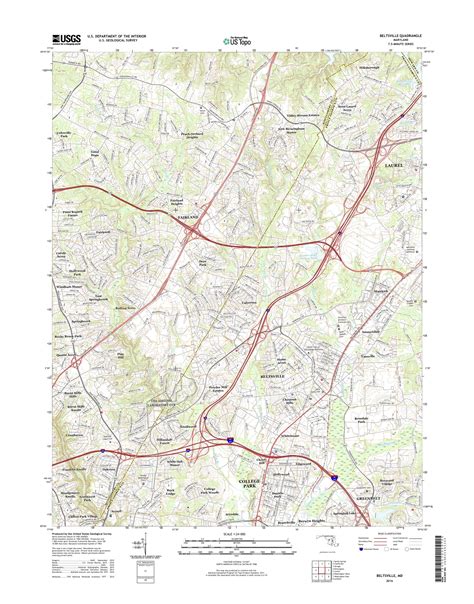 Mytopo Beltsville Maryland Usgs Quad Topo Map