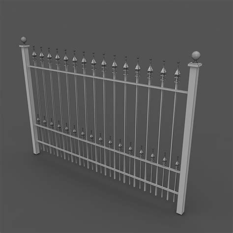 Iron Fence 3d Model 6 3ds Dxf Fbx Max Obj Free3d