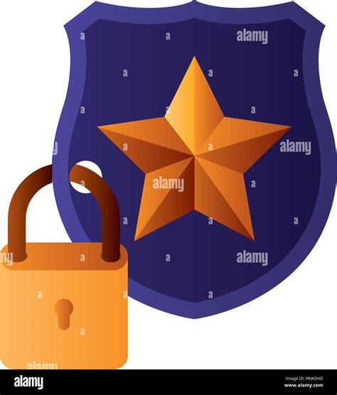 Shield With Padlock Isolated Icons Stock Vector Image Art Alamy