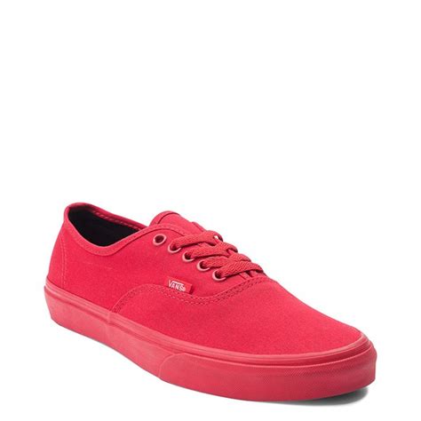 Vans Authentic Skate Shoe Red Monochrome Journeys