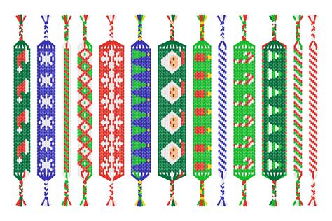 Vector Set Of Handmade Friendship Bracelets Of Threads Isolated On