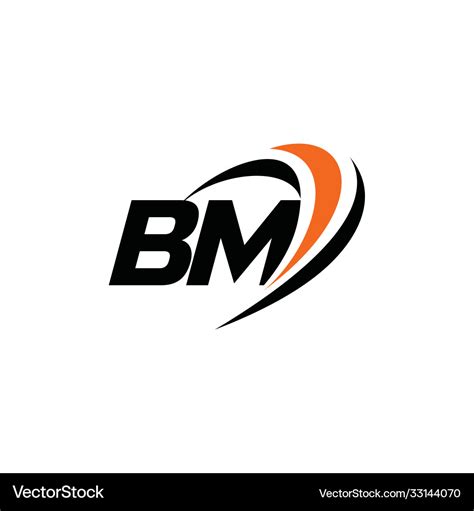 Bm monogram logo Royalty Free Vector Image - VectorStock