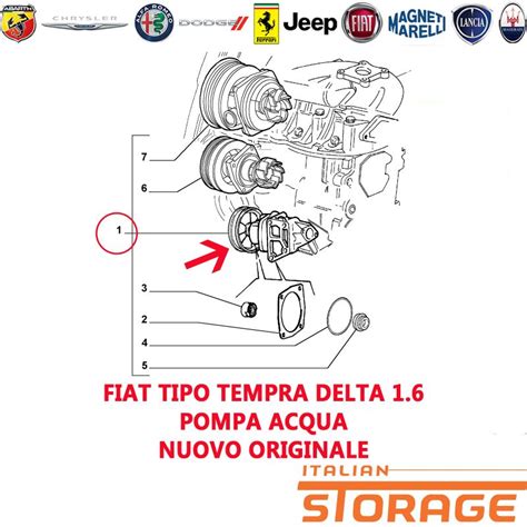 Fiat Tipo Tempra Delta Motori Pompa Acqua Nuovo Originale