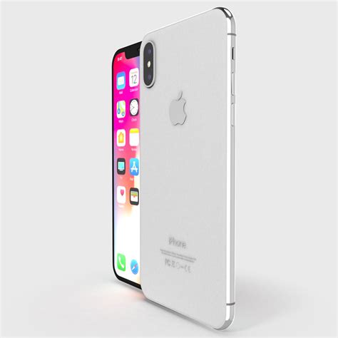 Apple Iphone X Plateado Y Gris Espacial Modelo D C D Obj Fbx