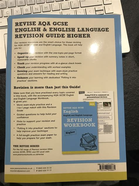 Revise Aqa Gcse English And English Language Revision Guide Higher By