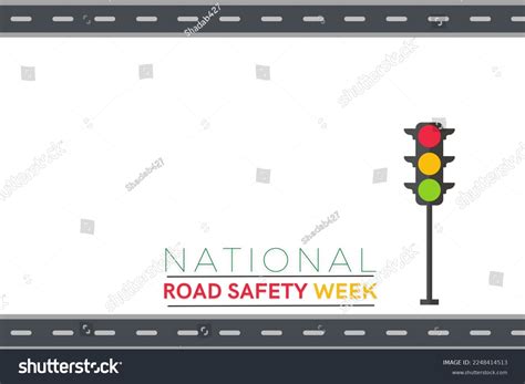 National Road Safety Week Observed Every Stock Illustration 2248414513