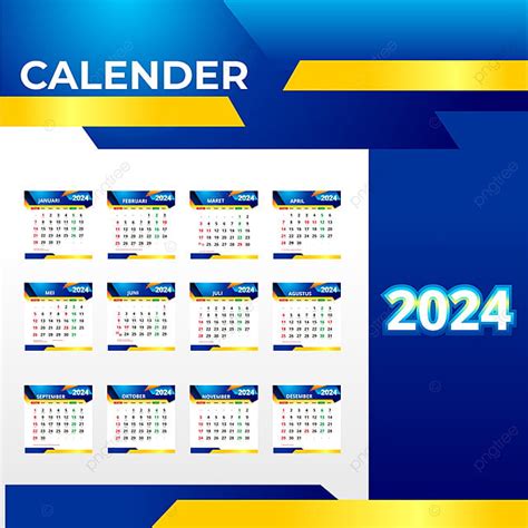 2024 Calendar Template Complete With Javanese Hijri Ad Dates And