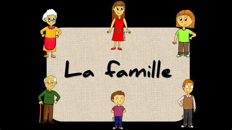 La Famille FLE Enfants Family in French Kids Francês Marianá