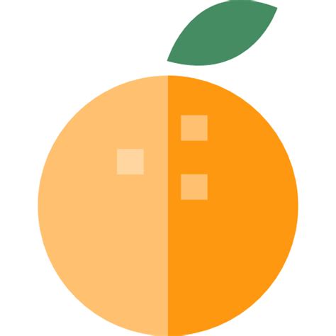 Tangerine Basic Straight Flat Icon