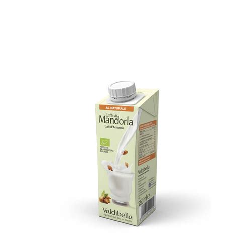 Valdibella Latte Di Mandorla Naturale Senza Zucchero 250 Ml E