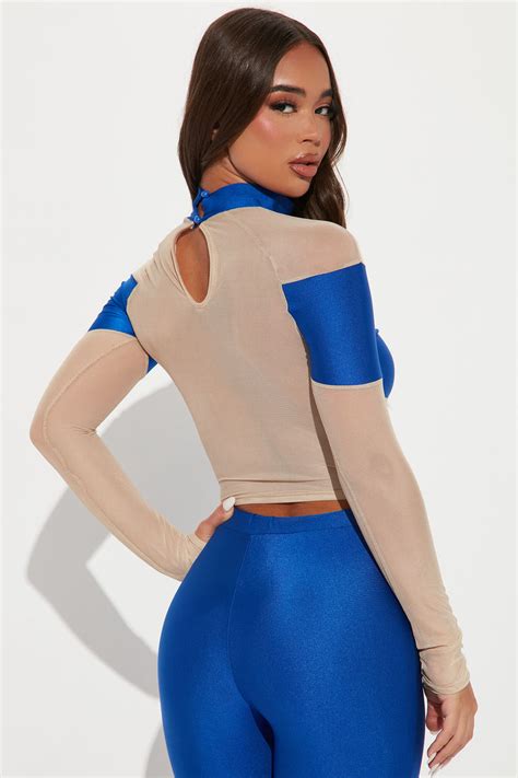 Keep It A Secret Mesh Crop Top Royal Fashion Nova Knit Tops Fashion Nova