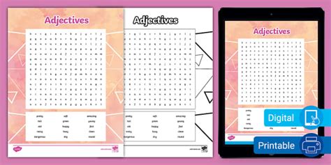 Adjectives Word Search For Ell Teacher Made Twinkl