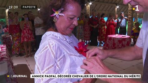 Annick Paofai D Cor E Chevalier De L Ordre National Du M Rite Youtube