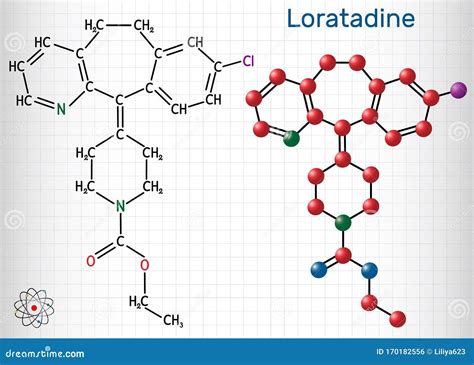 Loratadine C22h23cln2o2 Molecule It Is Antihistamine Is Used To Treat