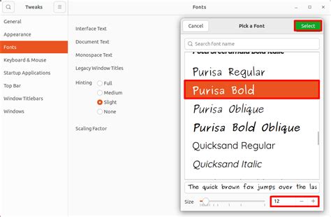 How To Change Fonts And Adjust Text Size In Linux Using Gui Tools