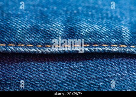 Denim Jeans Stitching Stock Photo - Alamy