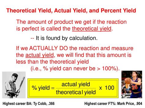 Percent Yield And Theoretical Yield