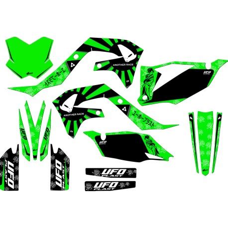 Ufo Sticker Kit Akaishi Kawasaki Kxf 450 2019 2023 Colour Original