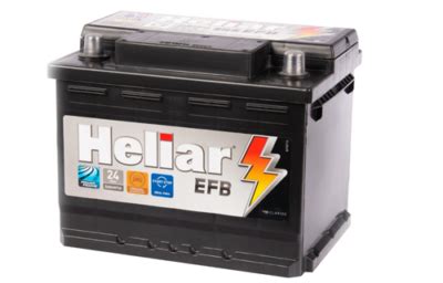 Bateria Automotiva Heliar 60Ah EFB Varejão das Baterias