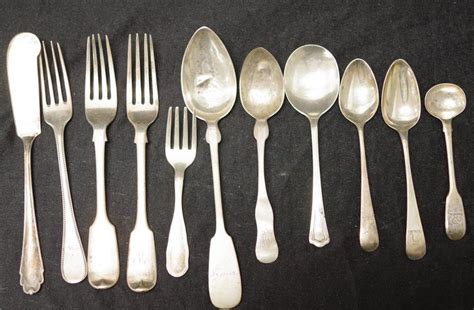 Vintage Silver Cutlery Set With Hallmarks G Total Flatware