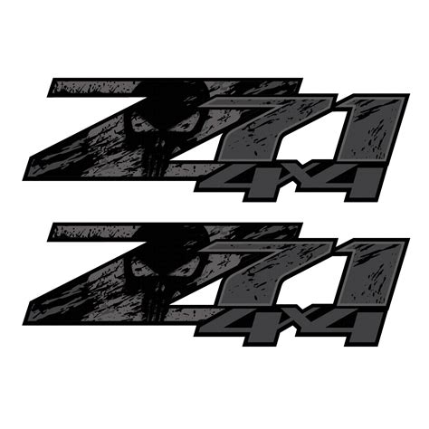 decals skull stickers chevy silverado    hd stick